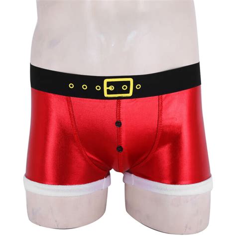 mens christmas santa claus costume festival holiday boxer shorts thong underwear ebay