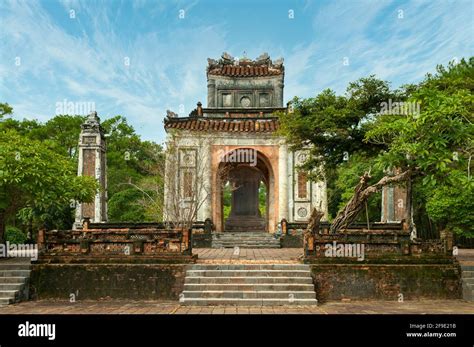 Tomb Of King Tu Duc Near Hue Vietnam Stock Photo Alamy