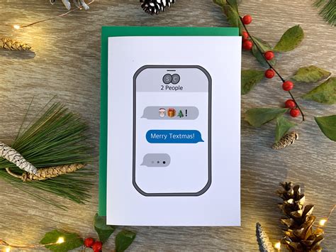 Funny Handmade Christmas Text Message Card By Stonedonut Shop Etsy