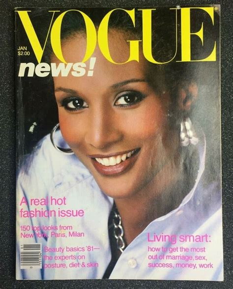 Vintage Vogue Magazine January Beverly Johnson Cover Model Great Ads EBay In