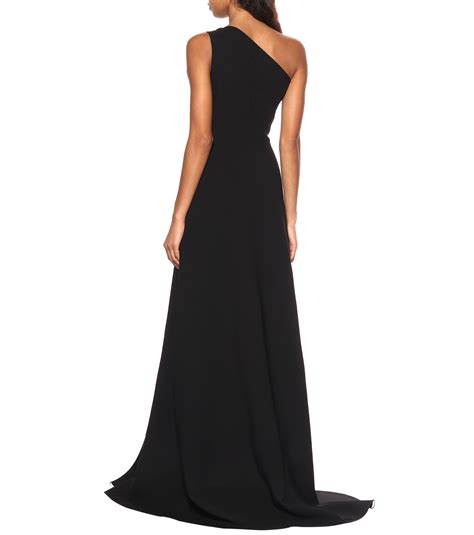 maticevski amorous crêpe one shoulder gown in black lyst