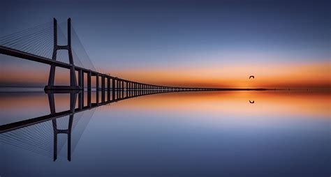 Sunrise At Vasco Da Gama Bridge By Stefan Lueger Vasco Da Gama