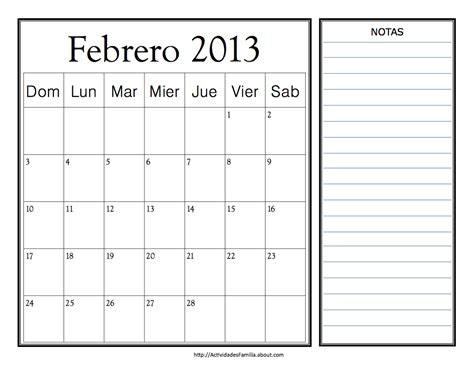 Calendarios De 2013 Para Imprimir Con Espacio Para Notas Word Search