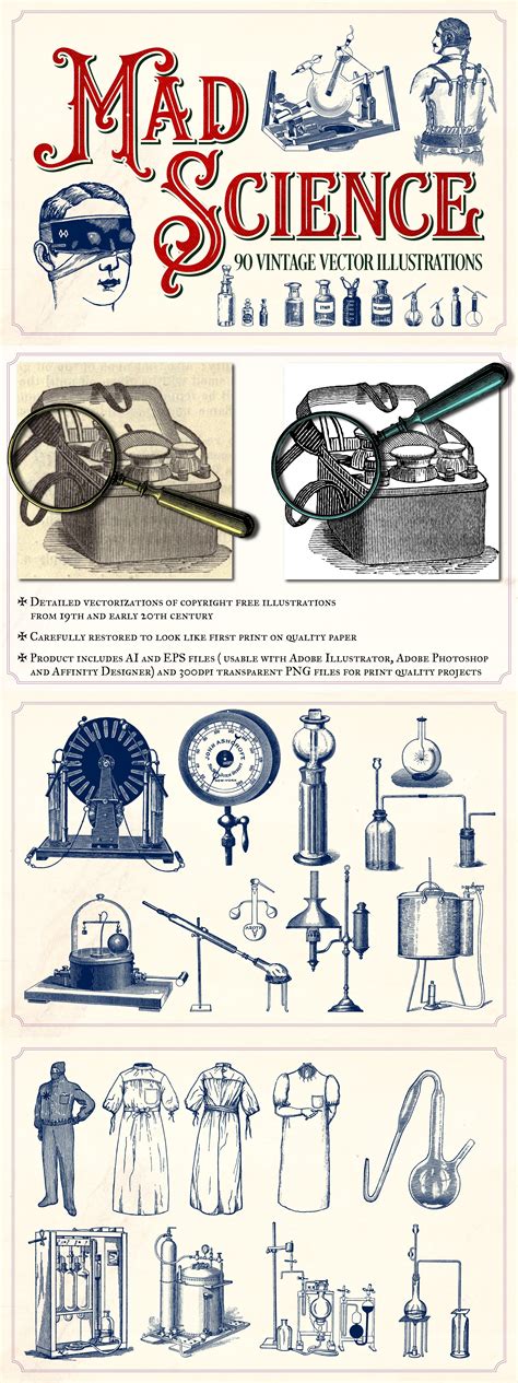 Vintage Science Illustrations Illustrations Creative Market
