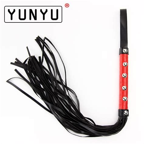 1 Pcs Erotic Toys Sexy Whip Black Lash Red Handle For Adult Game Pu Leather Flirt Toys Sex Toy