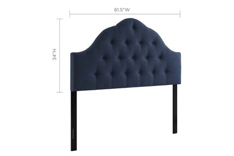 Sovereign Queen Upholstered Fabric Headboard In Navy At Gardner White