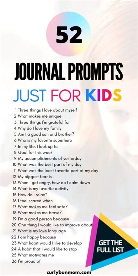 The Best Journal Prompts For Kids Curly Bun Mom