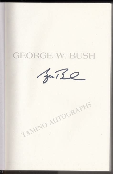 Bush George W Signed Book Decision Points Tamino