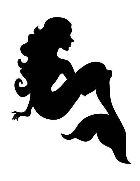 Mermaid Black And White Clipart Clipground