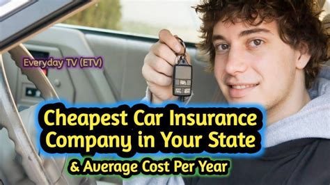 Cheap Car Insurance In Your State Cheapest Company And Average Cost Per