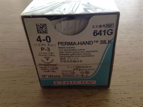 New Ethicon 641g Perma Hand Silk Black Braided Non Absorbable Suture