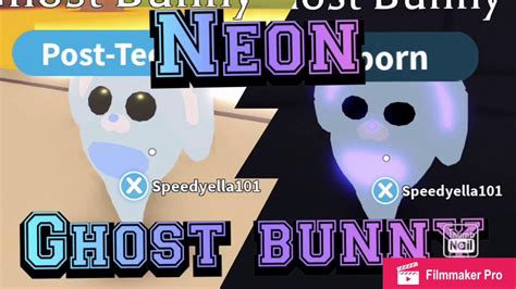 Making A Neon Ghost Bunny With Tricks On Roblox Adopt Me Youtube