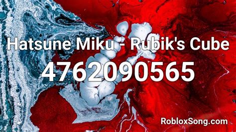 Hatsune Miku Rubiks Cube Roblox Id Roblox Music Codes