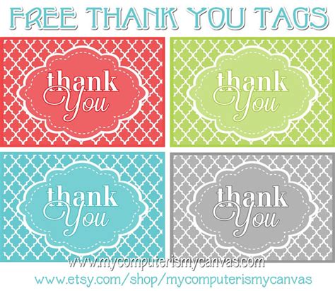 I make a small commission on any purchase you make, with no extra cost to you)! My Computer is My Canvas: {FREEBIE} PRINTABLE THANK YOU TAGS