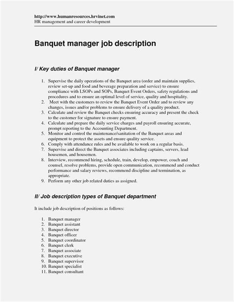Banquet Captain Resume Samples 2019 Resume Examples 2020