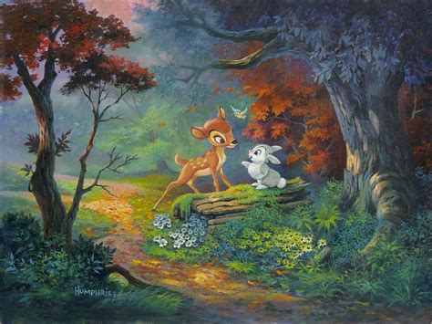 Bambi Walt Disney Fine Art Michael Humphries Signed Limited Etsy