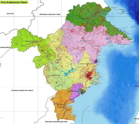20 Peta Kalimantan Timur Lengkap Dengan Keterangan Ide Terkini