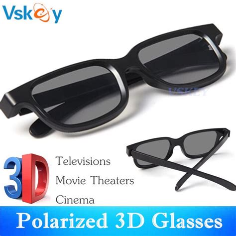 Vskey 3pcs Polarized 3d Glasses For Passive 3d Televisions Reald Movie Cinema Theaters System Tv