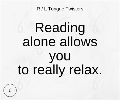 R L Tongue Twisters