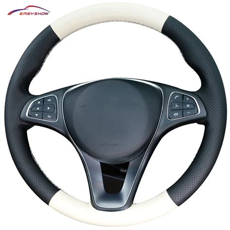 Brand New Car Braid Diy Genuine Leather Cowhide Car Steering Wheel