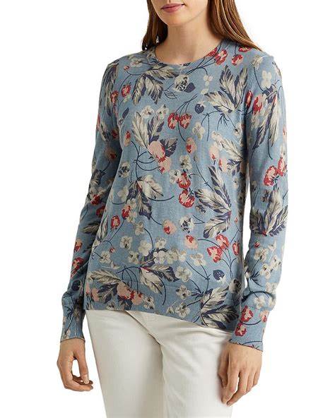 Ralph Lauren Floral Print Sweater Bloomingdales