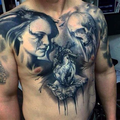 pin by dr hikmet yildiz on tattoos and drawings chest piece tattoos amazing 3d tattoos 3d