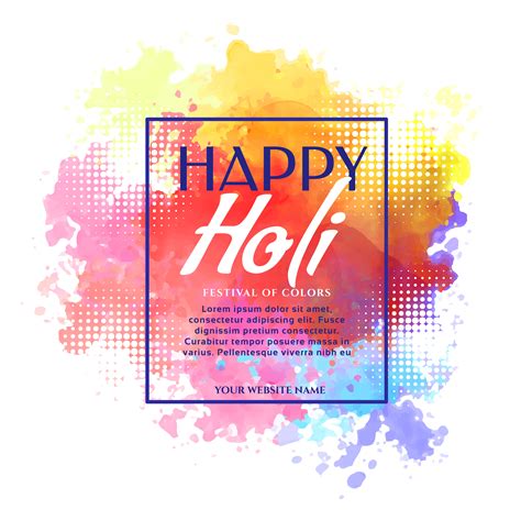 Happy Holi Banner Design Invitation Template Download Free Vector Art