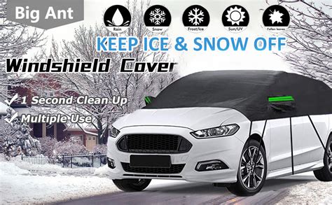 Big Ant Windshield Snow Coverhalf Car Cover Top Waterproof