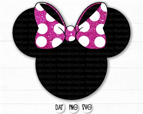 Minnie Mouse Layered Svg Minnie Pink Bow Svg Cricut Etsy
