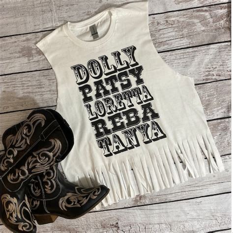 Country Music Fringe Tank Top Western Tee Country Concert Etsy