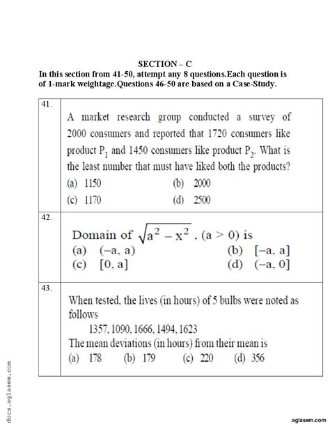 Class 11 Sample Paper 2022 Maths Term 1 With Solution Download Pdf
