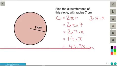 Calculating The Circumference Of A Circle Youtube