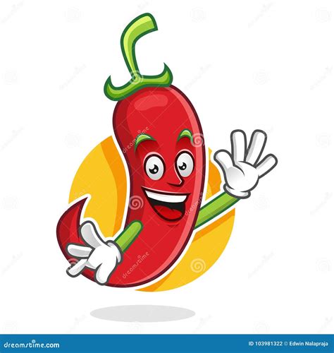 Greeting Chili Pepper Mascot Chili Pepper Character Chili Pepper
