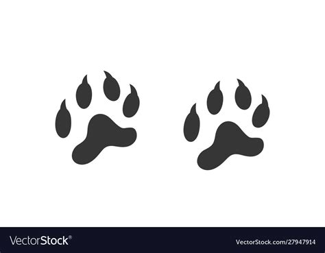 Tiger Footprint Royalty Free Vector Image Vectorstock