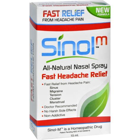 Sinol Headache Relief Nasal Spray 15 Fl Oz Headache Treatment