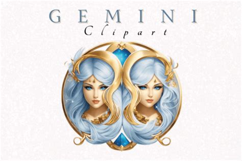 Gemini Zodiac Sign Clipart Graphic By Print Magic · Creative Fabrica