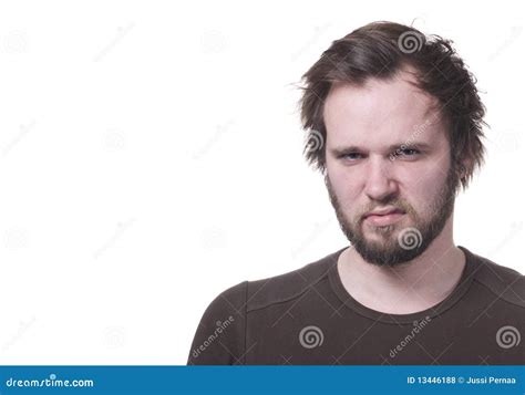 Grumpy Man With Copy Space Stock Photo Image Of Handsome Face 13446188