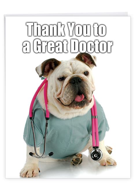 In no case does the gift card plastic expire earlier than five years following the date of sale. Cute Large Thank You Doctor Card (8.5" x 11") - Adorable Bulldog Doctor Thank You, Big ...