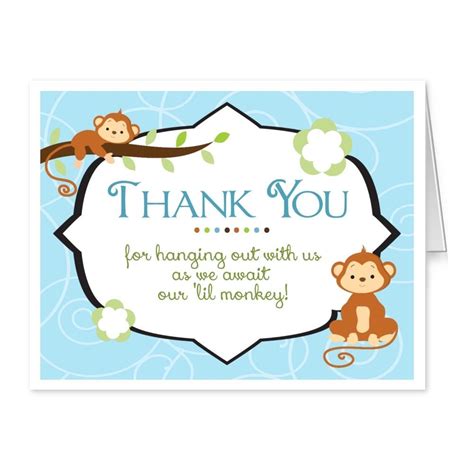 Thank you message for baby shower who have filled your heart with the best of wishes, gifts, also attending or hosting baby shower party. Baby Shower Thank You Cards Folded Thank You Notes JUNGLE ...