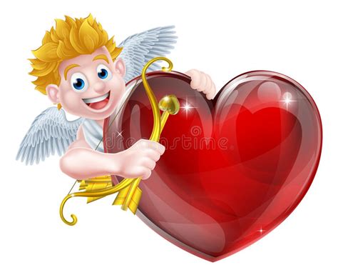 Valentines Cupid Angel Cartoon Stock Vector Illustration Of Character