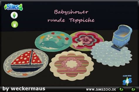Blackys Sims 4 Zoo Babyshower Carpets Round By Weckermaus • Sims 4