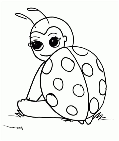 Ladybug Outline Coloring Pages