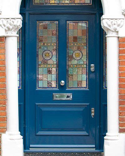 Edwardian Front Entrance Door With Curved Stained Glass Cotswood