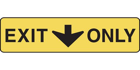 Exit Only Arrow Free Vector Graphic On Pixabay