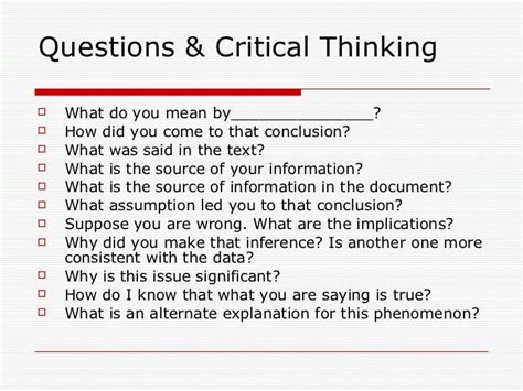 Critical Thinking Test Sample Question