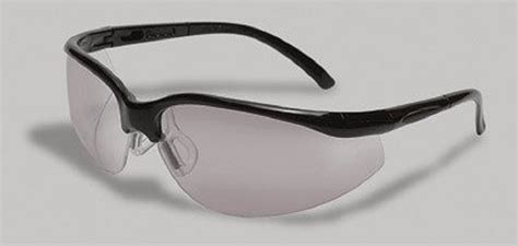 radnor motion series safety glasses with black frame clear polycarbonate indoor outdoor scratch