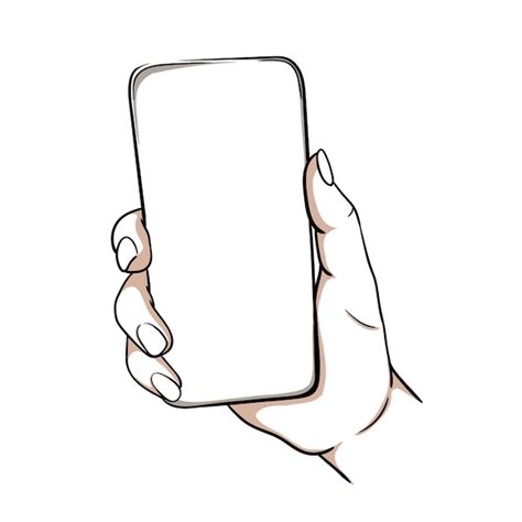 Premium Vector Hand Holding Smartphone And Touching Screen