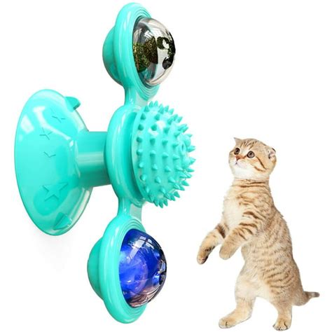 1 Pack Cat Toys Interactive Chew Toys For Cats Ball Windmill Catnip Toy