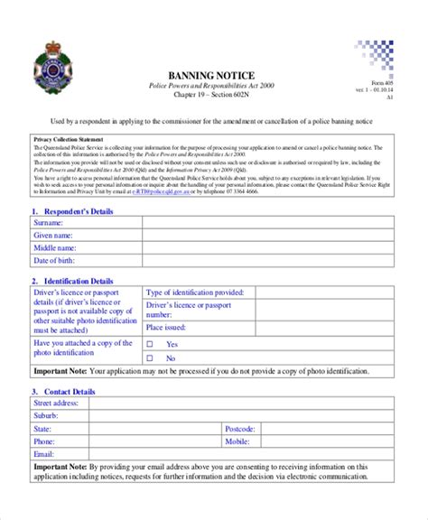 Free 22 Sample Notice Forms In Pdf Ms Word