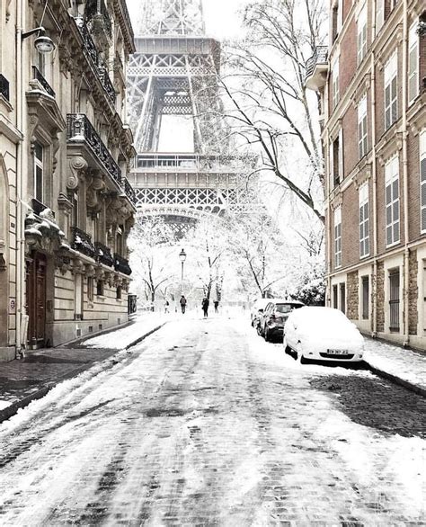 This Is How Paris With Snow Would Look Like In My Dreams Except Its